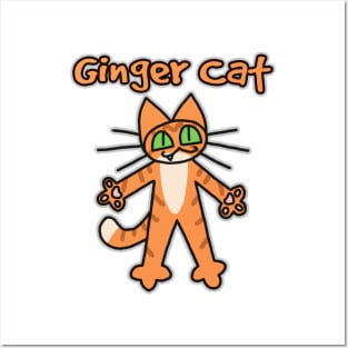 Ginger Cat Posters and Art